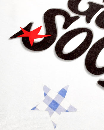 “MADE 𝗚𝘂𝗯𝗮𝗻 " 晃動字體 星星 模糊 塗鴉 街頭 260G 個性 短袖