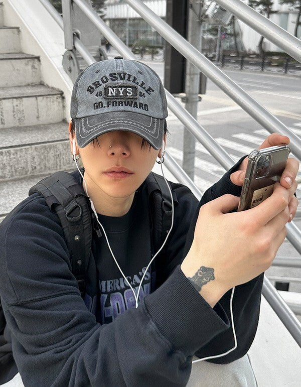 正韓 NYS 復古 百搭 街頭 棒球帽