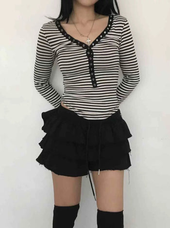 正韓 條文 單排扣 顯瘦 彈性 長袖