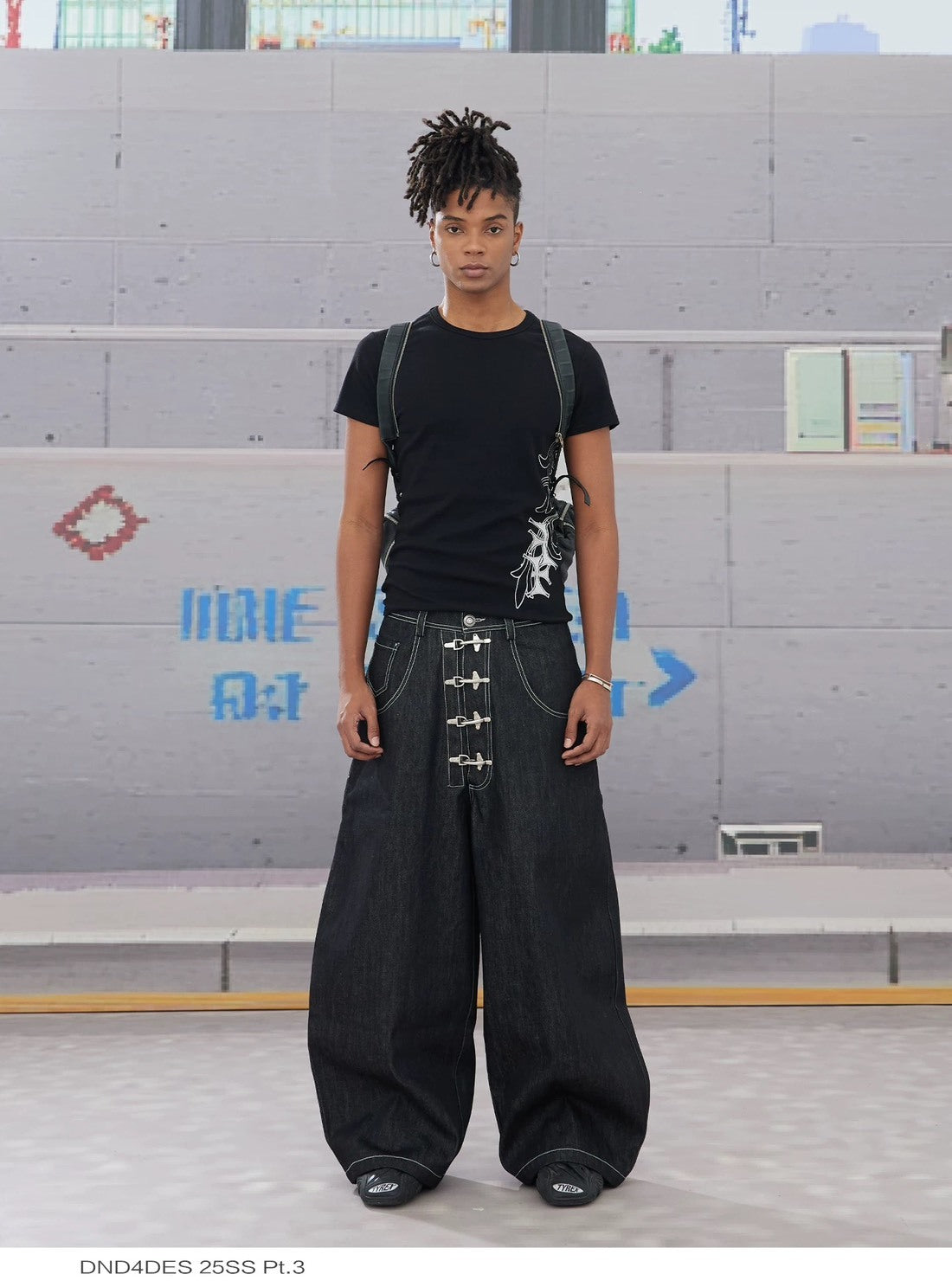 DND4DES 美式 街頭 復古 丹寧  飛機扣 彎刀 牛仔褲