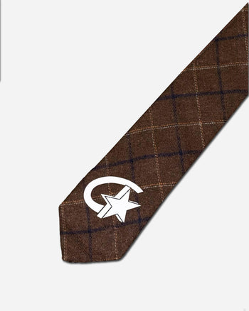 " MADE 𝗚𝘂𝗯𝗮𝗻 " 復古條紋印花領帶