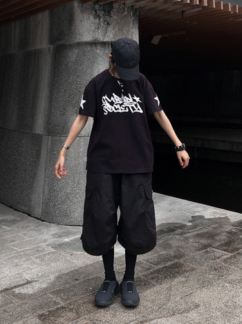 “MADE 𝗚𝘂𝗯𝗮𝗻 " 塗鴉 街頭 星星 寬鬆 BOXY 涼感 短袖