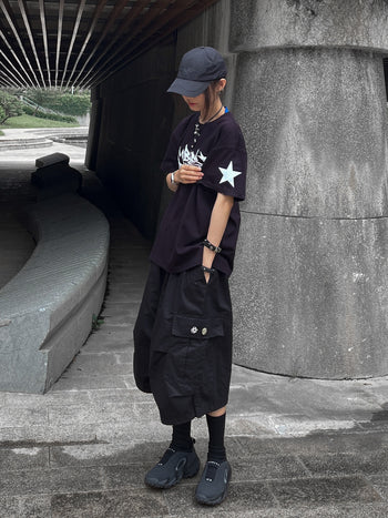 “MADE 𝗚𝘂𝗯𝗮𝗻 " 塗鴉 街頭 星星 寬鬆 BOXY 涼感 短袖