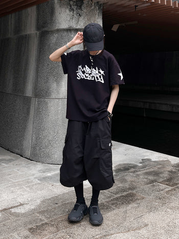 “MADE 𝗚𝘂𝗯𝗮𝗻 " 塗鴉 街頭 星星 寬鬆 BOXY 涼感 短袖