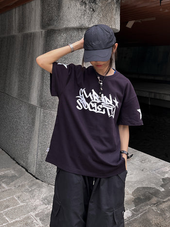 “MADE 𝗚𝘂𝗯𝗮𝗻 " 塗鴉 街頭 星星 寬鬆 BOXY 涼感 短袖