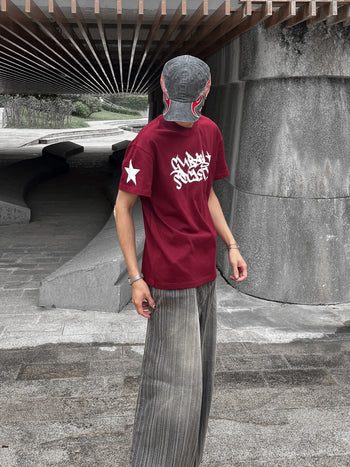 “MADE 𝗚𝘂𝗯𝗮𝗻 " 塗鴉 街頭 星星 寬鬆 BOXY 涼感 短袖