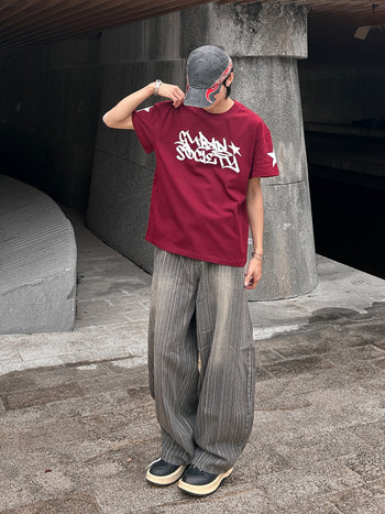 “MADE 𝗚𝘂𝗯𝗮𝗻 " 塗鴉 街頭 星星 寬鬆 BOXY 涼感 短袖