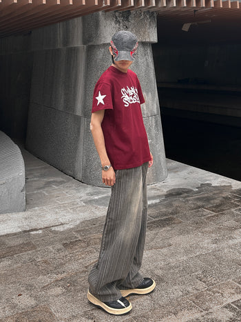 “MADE 𝗚𝘂𝗯𝗮𝗻 " 塗鴉 街頭 星星 寬鬆 BOXY 涼感 短袖