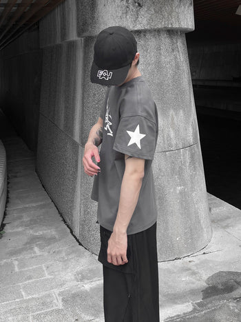 “MADE 𝗚𝘂𝗯𝗮𝗻 " 塗鴉 街頭 星星 寬鬆 BOXY 涼感 短袖