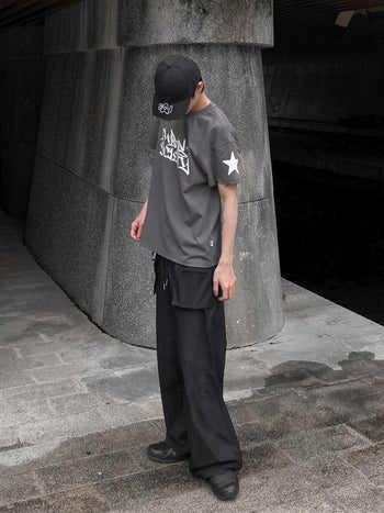 “MADE 𝗚𝘂𝗯𝗮𝗻 " 塗鴉 街頭 星星 寬鬆 BOXY 涼感 短袖