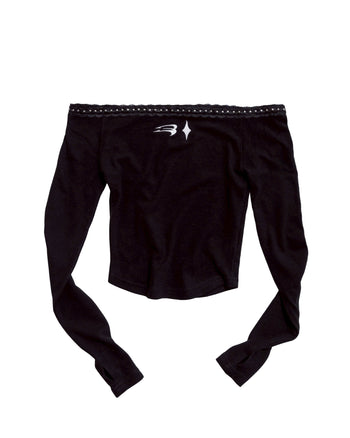 E’TREALOUEST  25FW  WMS Off Shoulder Line Short Shirt