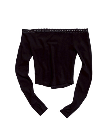 E’TREALOUEST  25FW  WMS Off Shoulder Line Short Shirt