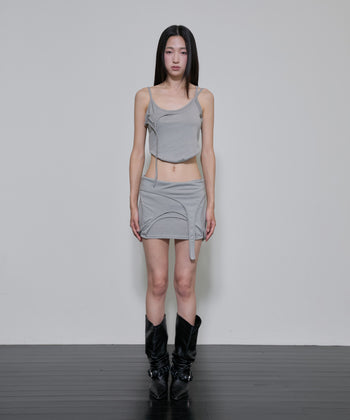 FLARE UP - 4-Layered Skirt 特殊四層裙 P-F209 (灰色)