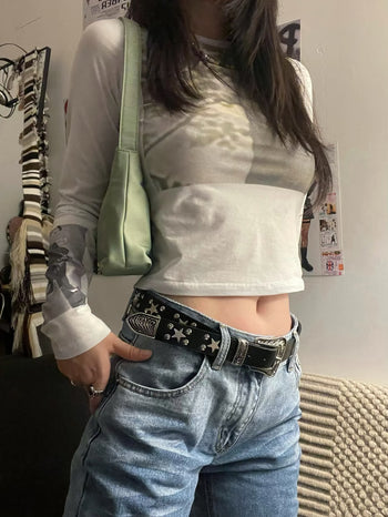 朋克 鉚釘 星星 酷辣 小眾 皮帶 腰帶