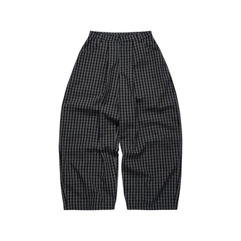 PUSH PUSH - Gingham Wide Pants 格紋 寬鬆 舒適 休閒 長褲
