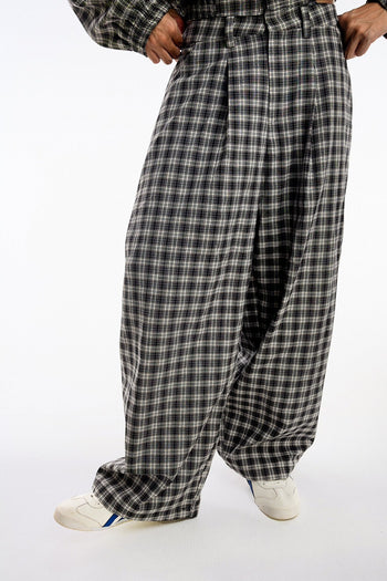 PUSH PUSH - Gingham Wide Pants 格紋 寬鬆 舒適 休閒 長褲