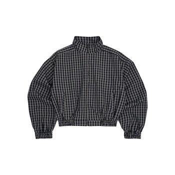PUSH PUSH - Gingham Zip Jacket 翻領 格紋 百搭 休閒 短款 外套