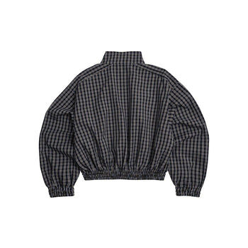 PUSH PUSH - Gingham Zip Jacket 翻領 格紋 百搭 休閒 短款 外套