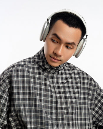 PUSH PUSH - Gingham Zip Jacket 翻領 格紋 百搭 休閒 短款 外套