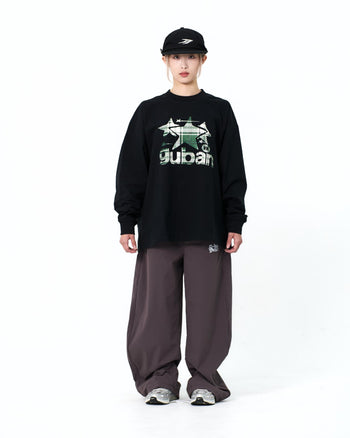 “MADE 𝗚𝘂𝗯𝗮𝗻 " 速乾 彎刀 闊腿 街頭 街舞 休閒 運動褲