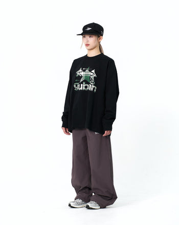 “MADE 𝗚𝘂𝗯𝗮𝗻 " 速乾 彎刀 闊腿 街頭 街舞 休閒 運動褲