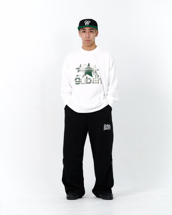 " MADE 𝗚𝘂𝗯𝗮𝗻 " 格子星星拼接寬鬆長袖