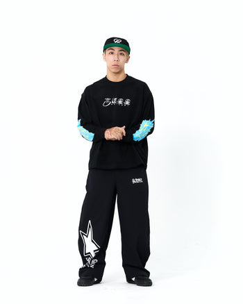 “MADE 𝗚𝘂𝗯𝗮𝗻 " 速乾 街頭 星星 彎刀 休閒 運動長褲