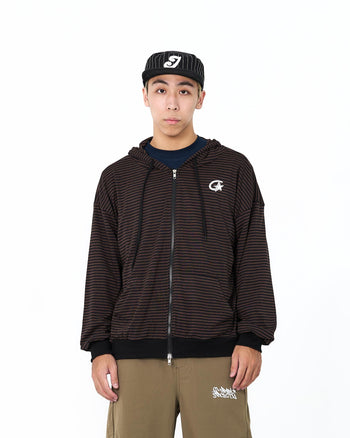 " MADE 𝗚𝘂𝗯𝗮𝗻 " 條紋 寬鬆 連帽 韓製 Oversize 外套