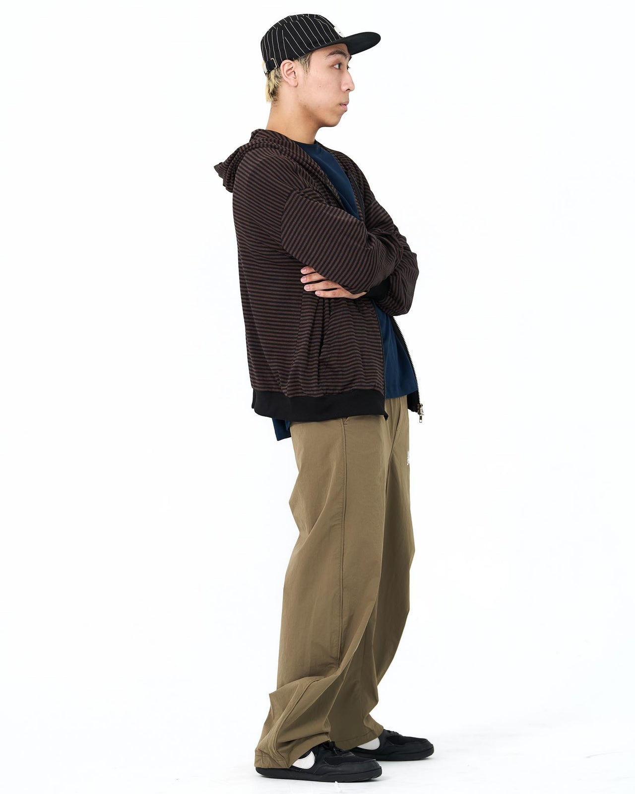 " MADE 𝗚𝘂𝗯𝗮𝗻 " 條紋 寬鬆 連帽 韓製 Oversize 外套