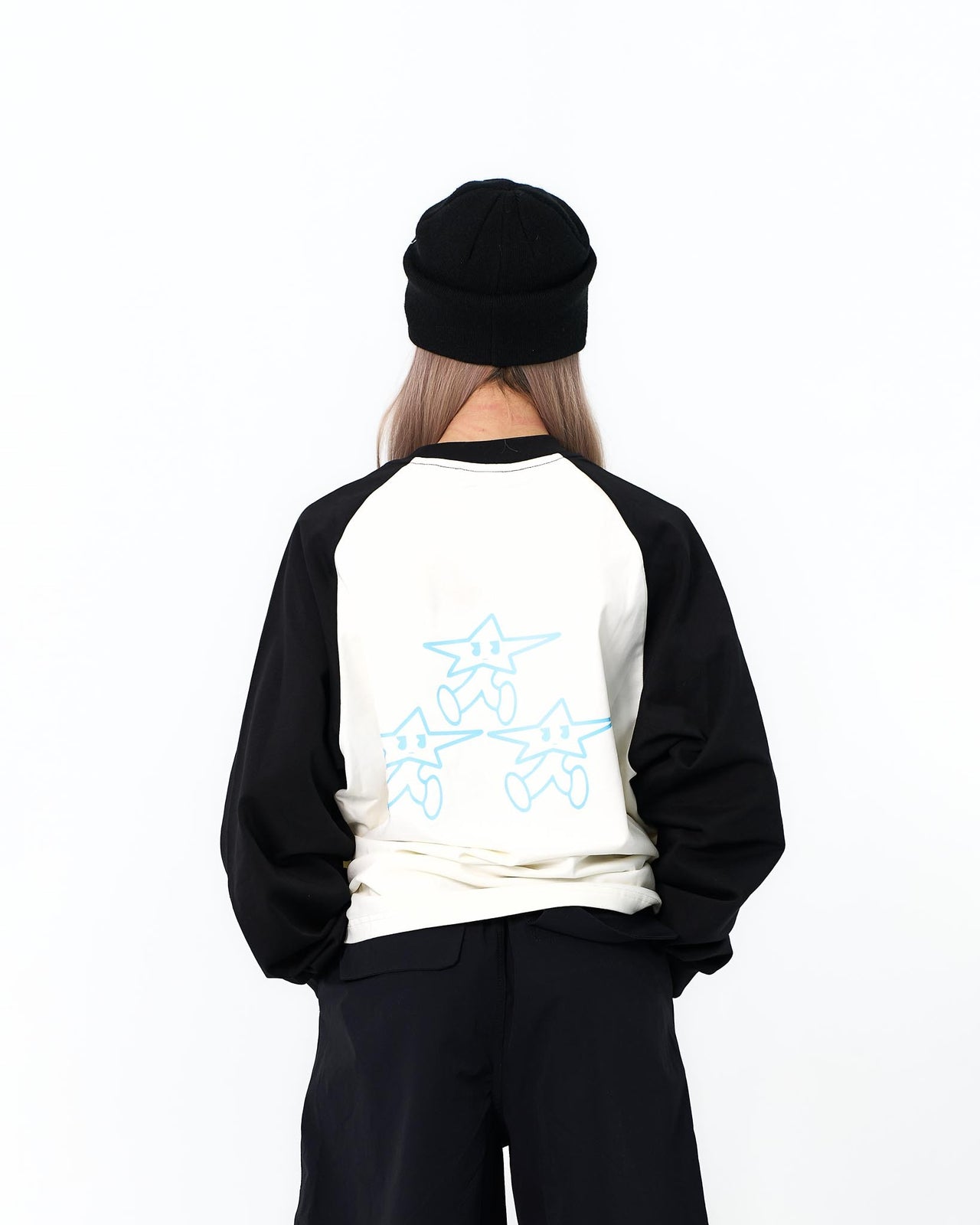 " MADE 𝗚𝘂𝗯𝗮𝗻 " 撞色 寬鬆 星星人 原創 打底  長袖上衣