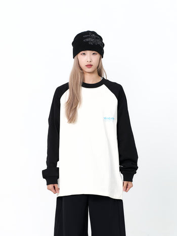 " MADE 𝗚𝘂𝗯𝗮𝗻 " 撞色 寬鬆 星星人 原創 打底  長袖上衣