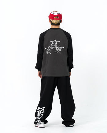 " MADE 𝗚𝘂𝗯𝗮𝗻 " 撞色 寬鬆 星星人 原創 打底  長袖上衣