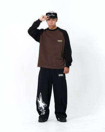 " MADE 𝗚𝘂𝗯𝗮𝗻 " 撞色 寬鬆 星星人 原創 打底  長袖上衣