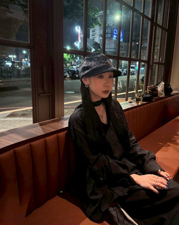 【GUBAN】簡約 通勤 飄帶 墊肩 薄紗 高級 長袖襯衫