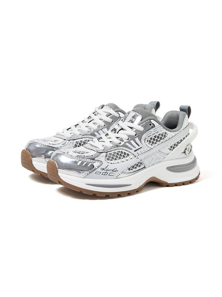 Killwinner 吳世勳同款 銀色 運動 休閒 老爹 增高6cm 跑鞋