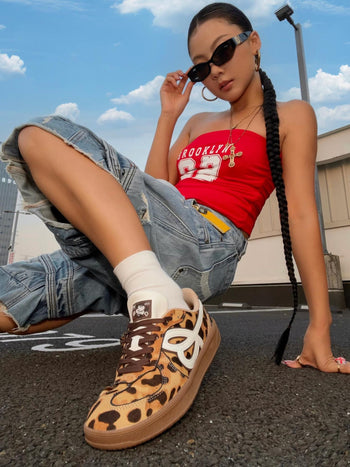 WEFLOWER HBD x Flower 豹紋 小花鞋 AESPA 同款 正品 平底鞋