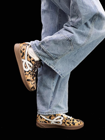 WEFLOWER HBD x Flower 豹紋 小花鞋 AESPA 同款 正品 平底鞋