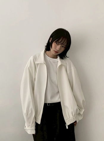 復古 boxy 短款 翻領 夾克 休閒百搭 外套