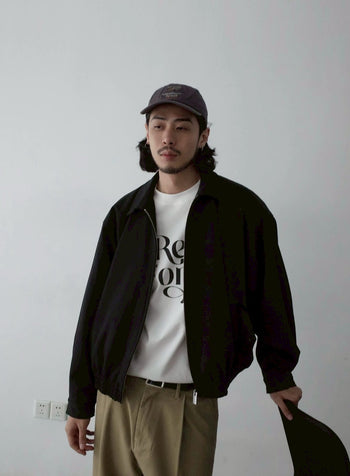 復古 boxy 短款 翻領 夾克 休閒百搭 外套