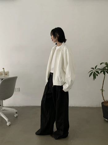 復古 boxy 短款 翻領 夾克 休閒百搭 外套