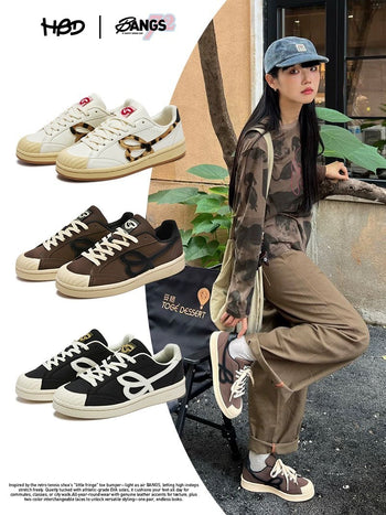 WEFLOWER HBD 百搭 休閒 復古 貝殼頭 版鞋