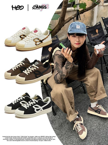 WEFLOWER HBD 百搭 休閒 復古 貝殼頭 版鞋