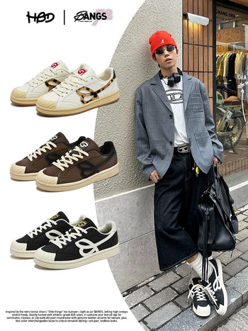 WEFLOWER HBD 百搭 休閒 復古 貝殼頭 版鞋