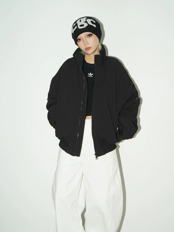 冬季 飛行員夾克 重磅 皺摺 棉服 外套