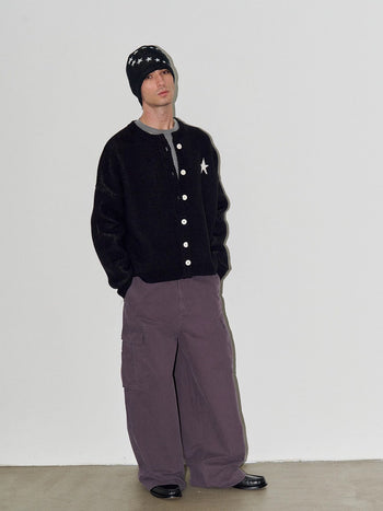 星星 羊毛針織 提花 長袖 針織衫