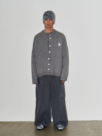 星星 羊毛針織 提花 長袖 針織衫