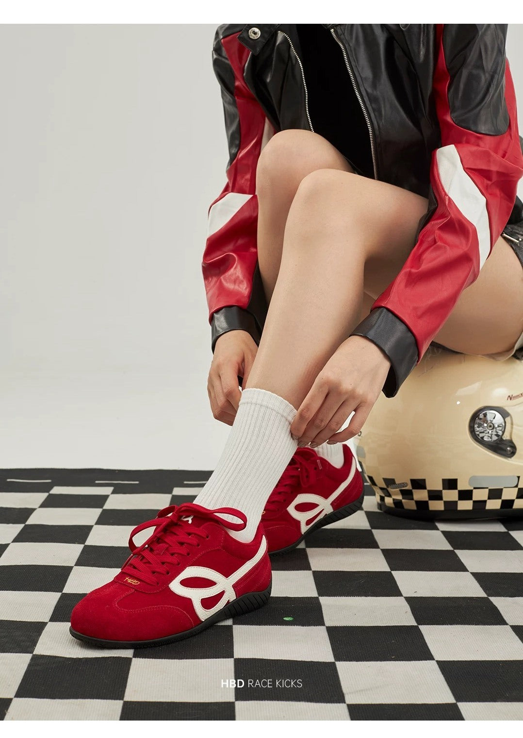 WEFLOWER  HBD 復古百搭 薄底 運動 賽車鞋