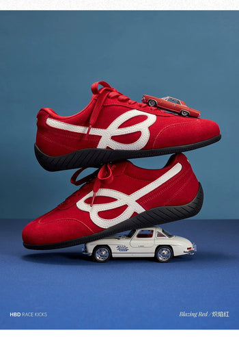 WEFLOWER  HBD 復古百搭 薄底 運動 賽車鞋