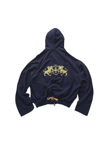 水洗 破壞 潑墨 印花 拉鍊 boxy 連帽外套