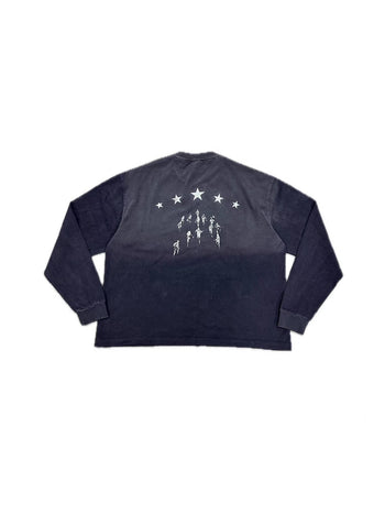 復古 vintage 水洗 染色 星星 印花